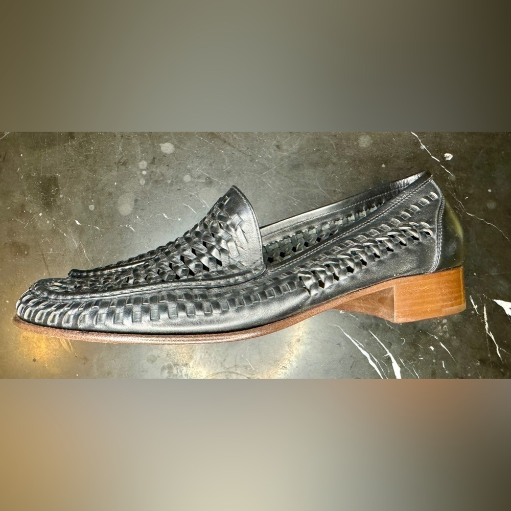 Saint Laurent men’s black woven loafers size 42.5 new never worn​​​​